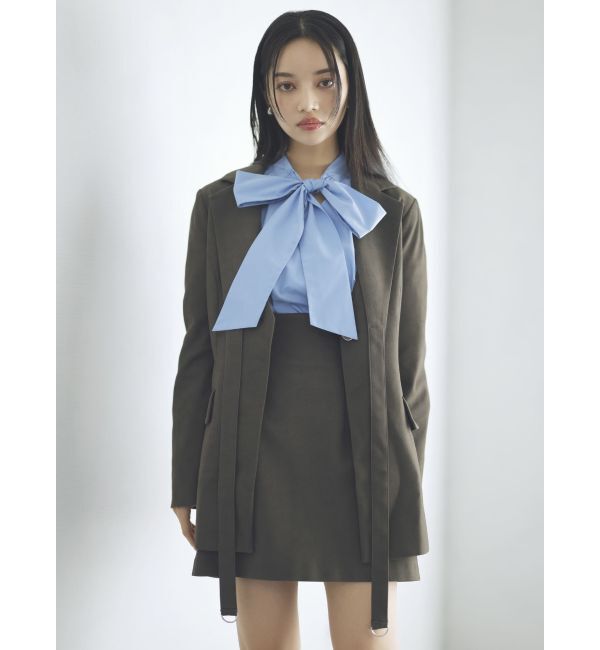 dazzlin「ペプラムボリュームスリーブボウタイブラウス」|シャツ・ブラウス|