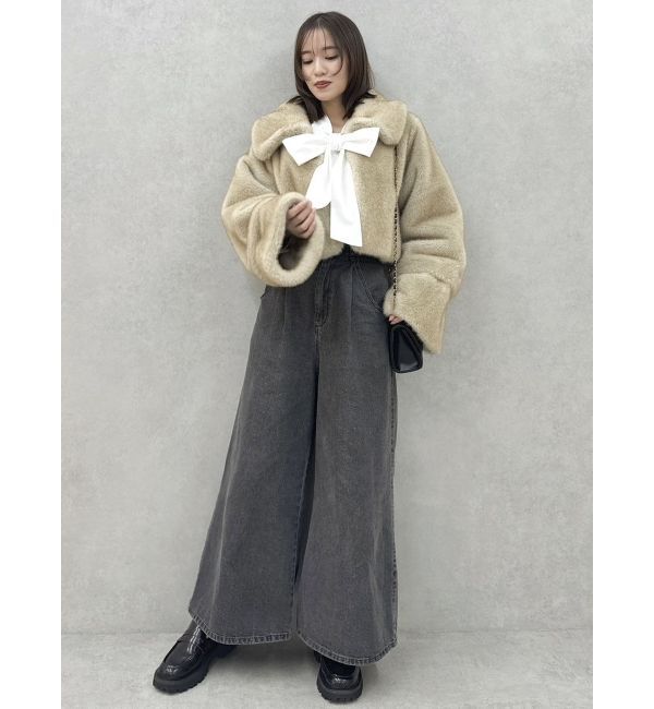 dazzlin「ペプラムボリュームスリーブボウタイブラウス」|シャツ・ブラウス|