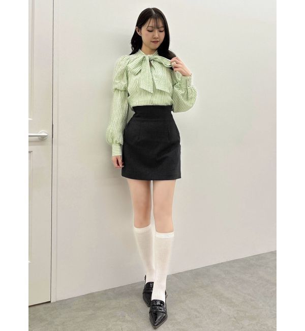 dazzlin「ペプラムボリュームスリーブボウタイブラウス」|シャツ・ブラウス|