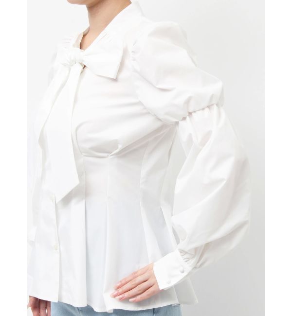 dazzlin「ペプラムボリュームスリーブボウタイブラウス」|シャツ・ブラウス|
