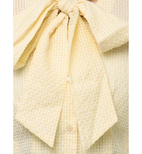 dazzlin「ペプラムボリュームスリーブボウタイブラウス」|シャツ・ブラウス|