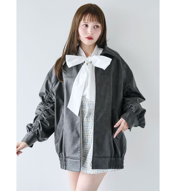 dazzlin「ペプラムボリュームスリーブボウタイブラウス」|シャツ・ブラウス|