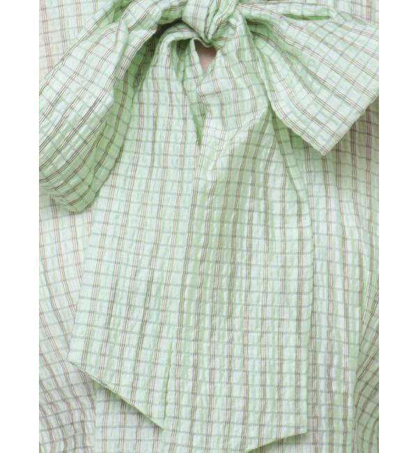 dazzlin「ペプラムボリュームスリーブボウタイブラウス」|シャツ・ブラウス|