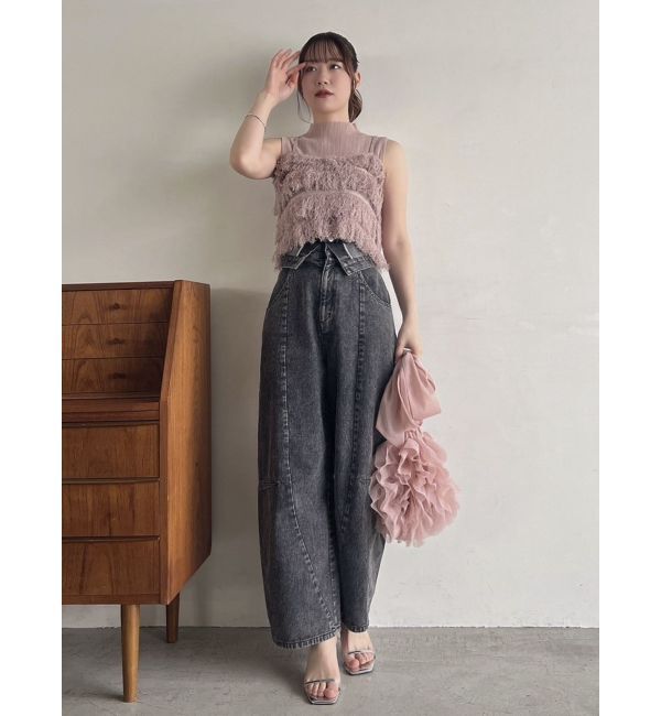 dazzlin「カーブラインデニムパンツ」|デニム|