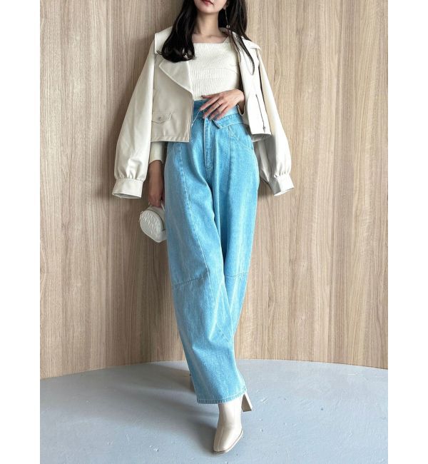 dazzlin「カーブラインデニムパンツ」|デニム|