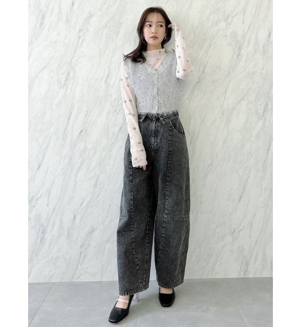 dazzlin「カーブラインデニムパンツ」|デニム|