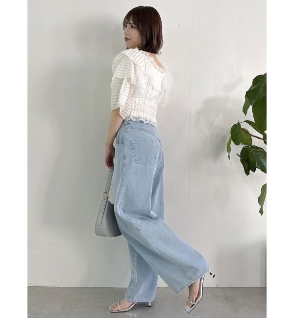 dazzlin「カーブラインデニムパンツ」|デニム|