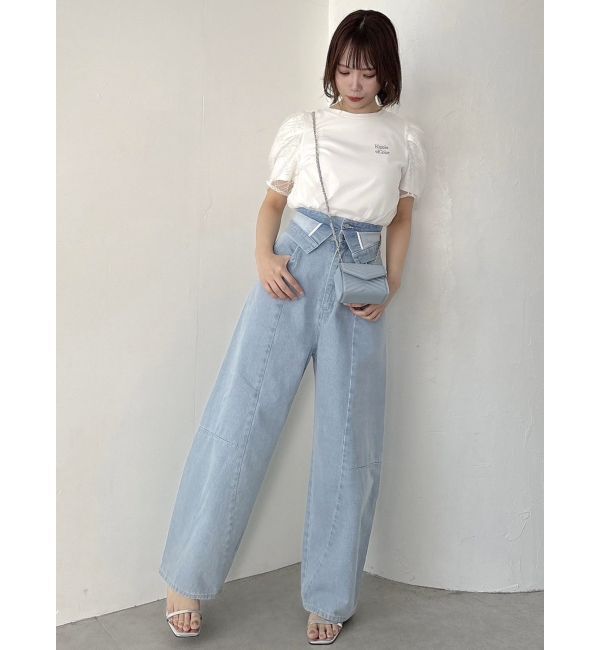 dazzlin「カーブラインデニムパンツ」|デニム|