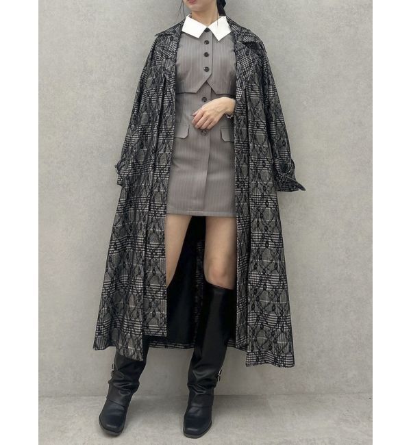 dazzlin「レイヤードタックシングルトレンチコート」|トレンチコート|