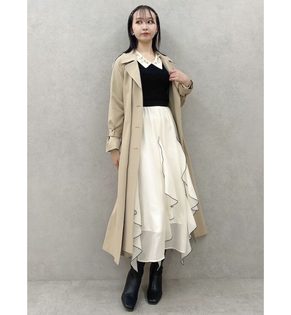 dazzlin「レイヤードタックシングルトレンチコート」|トレンチコート|