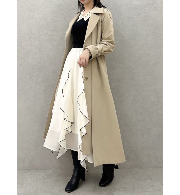 dazzlin「レイヤードタックシングルトレンチコート」|トレンチコート|