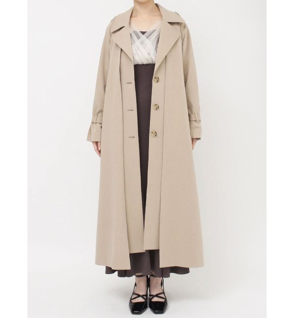 dazzlin「レイヤードタックシングルトレンチコート」|トレンチコート|