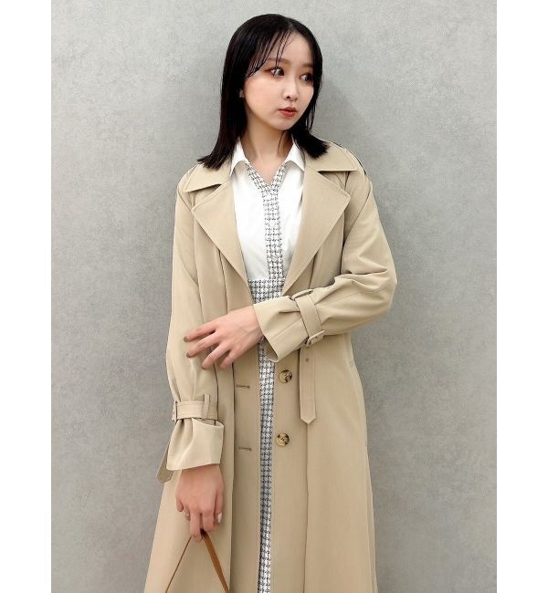 dazzlin「レイヤードタックシングルトレンチコート」|トレンチコート|