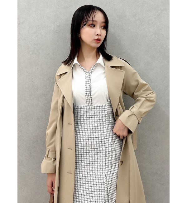 dazzlin「レイヤードタックシングルトレンチコート」|トレンチコート|