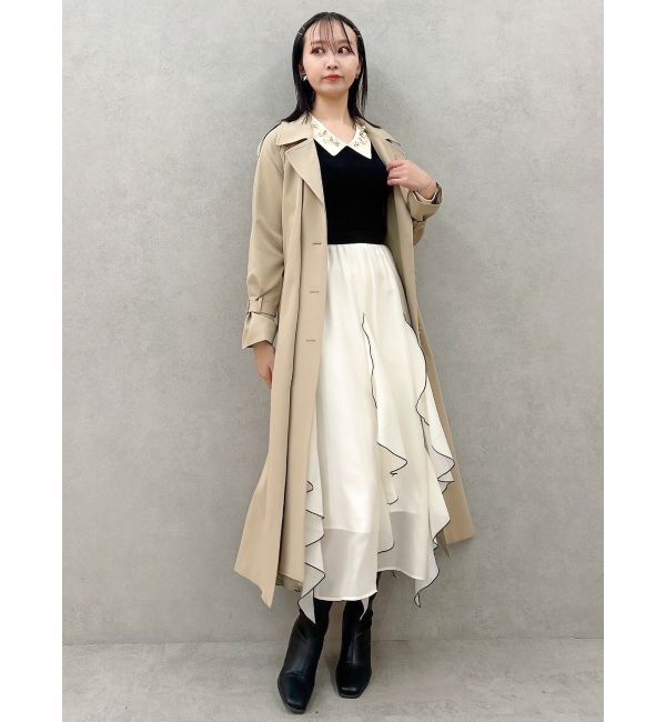 dazzlin「レイヤードタックシングルトレンチコート」|トレンチコート|