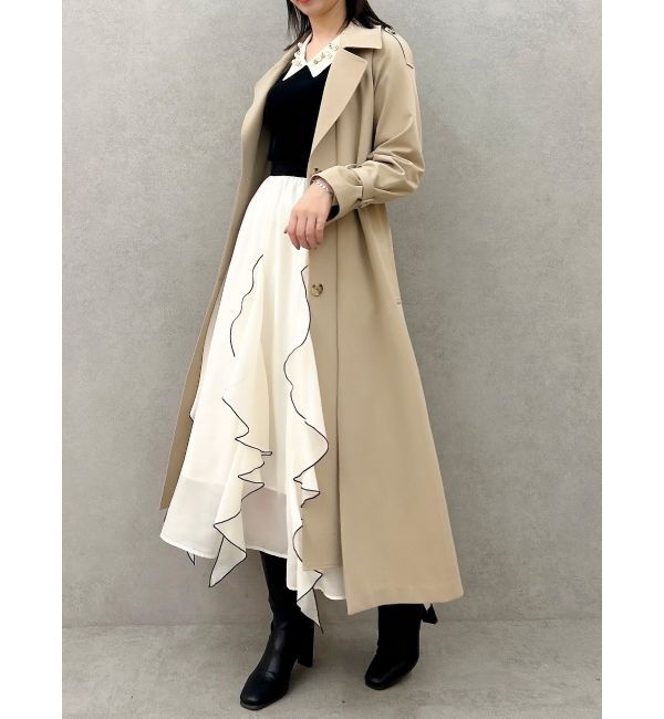 dazzlin「レイヤードタックシングルトレンチコート」|トレンチコート|