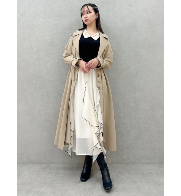 dazzlin「レイヤードタックシングルトレンチコート」|トレンチコート|