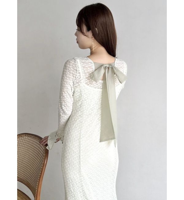 dazzlin「バックリボンレースワンピース」|ワンピース|