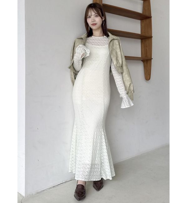 dazzlin「バックリボンレースワンピース」|ワンピース|