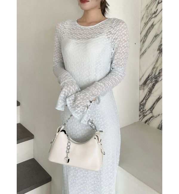 dazzlin「バックリボンレースワンピース」|ワンピース|ブルー