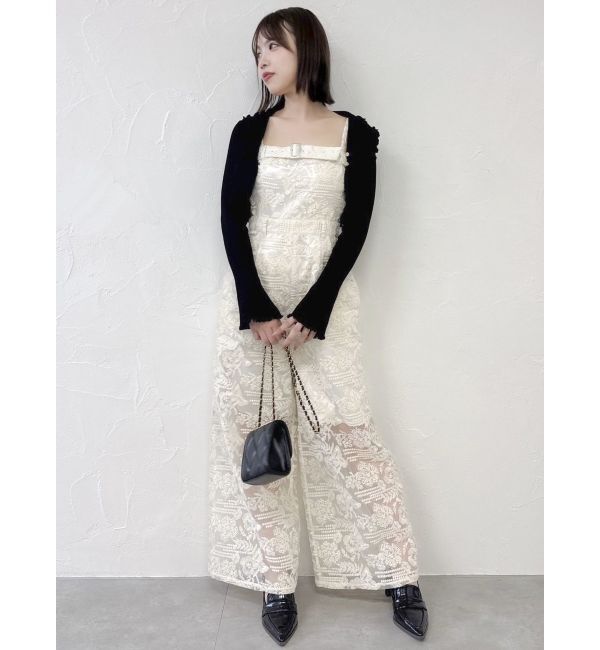 dazzlin「レースワイドサロペット」|ワンピース|