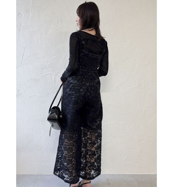 dazzlin「レースワイドサロペット」|ワンピース|