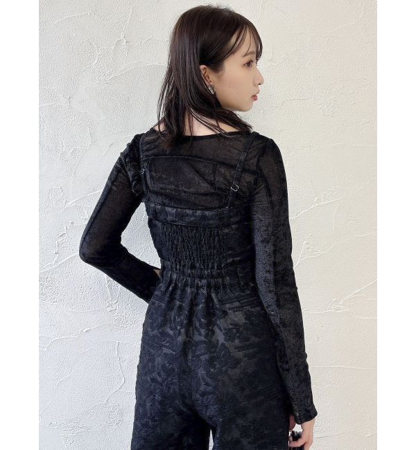 dazzlin「レースワイドサロペット」|ワンピース|