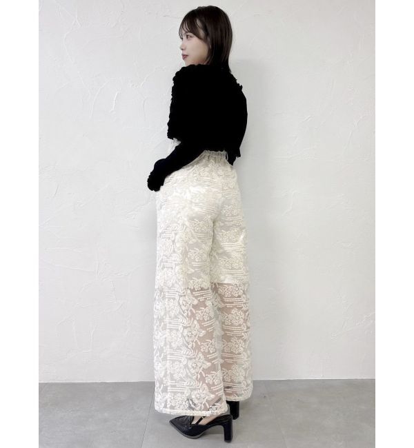 dazzlin「レースワイドサロペット」|ワンピース|