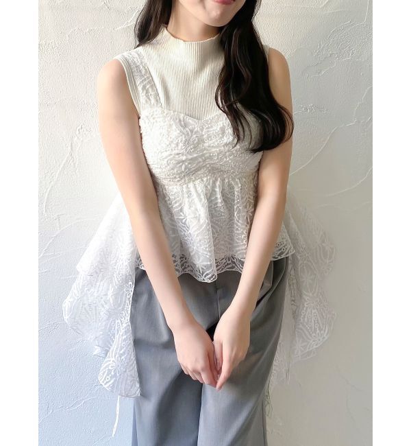 dazzlin「レースビッグフリルブラウス」|シャツ・ブラウス|