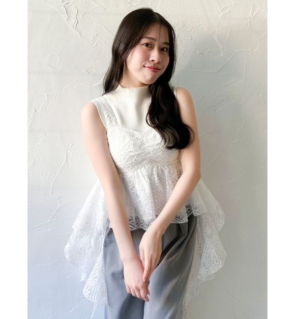 dazzlin「レースビッグフリルブラウス」|シャツ・ブラウス|