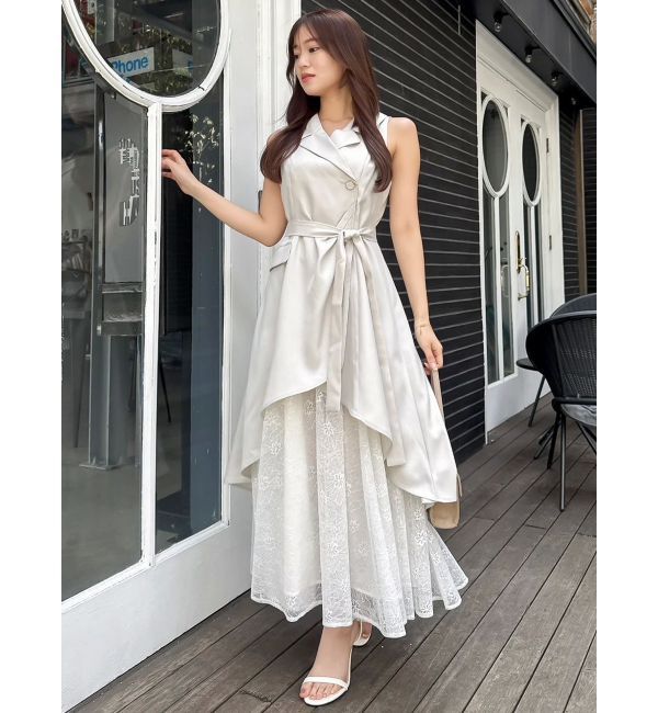 dazzlin「ドレープタックレイヤードワンピース」|ワンピース|