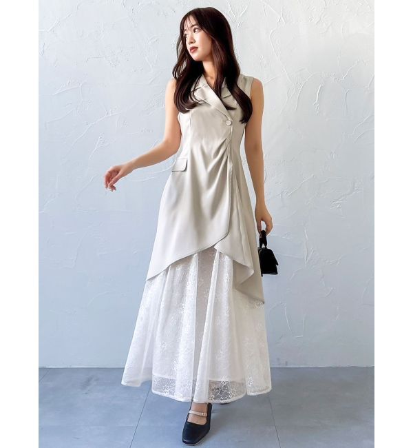 dazzlin「ドレープタックレイヤードワンピース」|ワンピース|