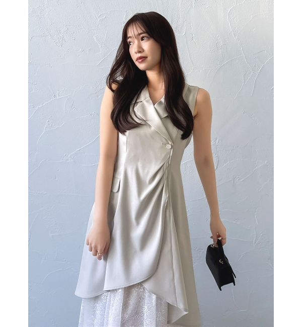 dazzlin「ドレープタックレイヤードワンピース」|ワンピース|