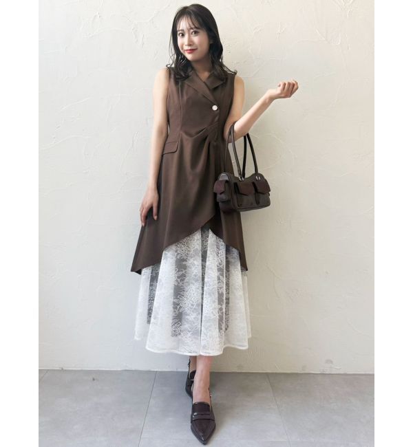 dazzlin「ドレープタックレイヤードワンピース」|ワンピース|