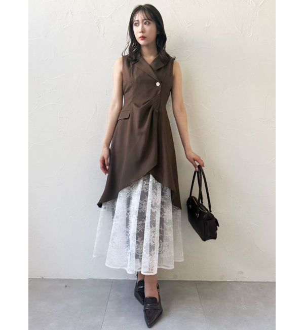 dazzlin「ドレープタックレイヤードワンピース」|ワンピース|