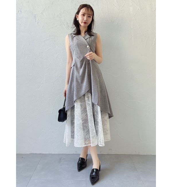 dazzlin「ドレープタックレイヤードワンピース」|ワンピース|