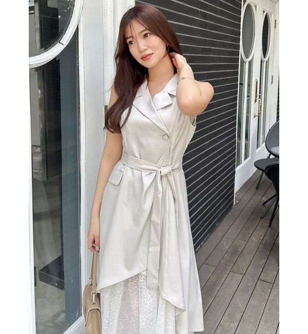 dazzlin「ドレープタックレイヤードワンピース」|ワンピース|