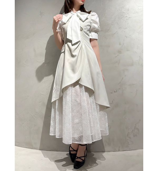 dazzlin「ドレープタックレイヤードワンピース」|ワンピース|