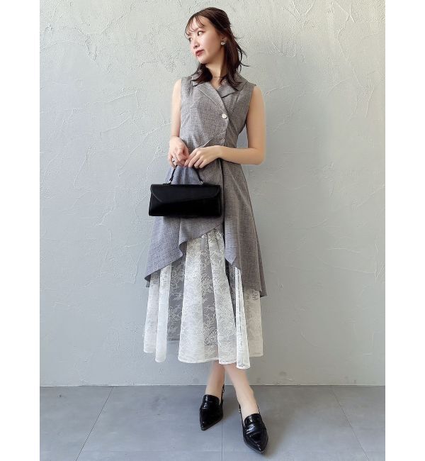 dazzlin「ドレープタックレイヤードワンピース」|ワンピース|