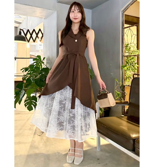 dazzlin「ドレープタックレイヤードワンピース」|ワンピース|