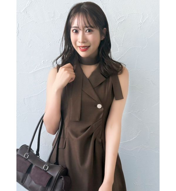 dazzlin「ドレープタックレイヤードワンピース」|ワンピース|