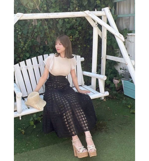 dazzlin「【20周年記念復刻！/WEB限定】シアーチェックコルセットワンピース」|ワンピース|