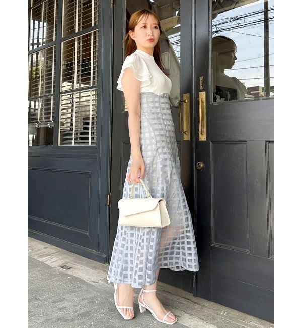 dazzlin「【20周年記念復刻！/WEB限定】シアーチェックコルセットワンピース」|ワンピース|