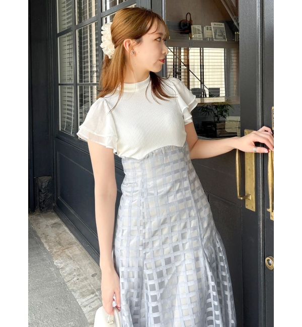 dazzlin「【20周年記念復刻！/WEB限定】シアーチェックコルセットワンピース」|ワンピース|