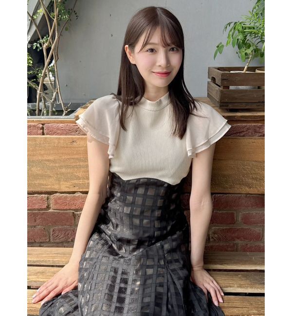 dazzlin「【20周年記念復刻！/WEB限定】シアーチェックコルセットワンピース」|ワンピース|