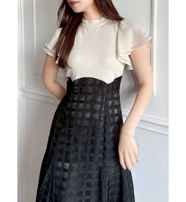 dazzlin「【20周年記念復刻！/WEB限定】シアーチェックコルセットワンピース」|ワンピース|