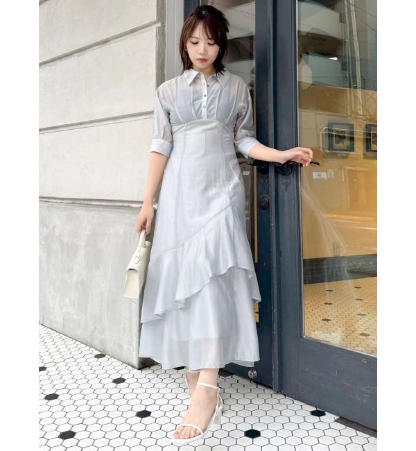 dazzlin「レイヤードシャツドッキングワンピース」|ワンピース|