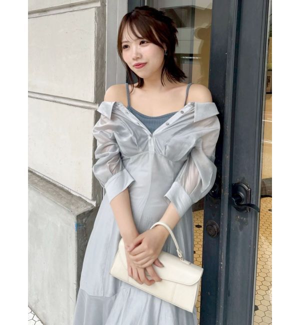 dazzlin「レイヤードシャツドッキングワンピース」|ワンピース|