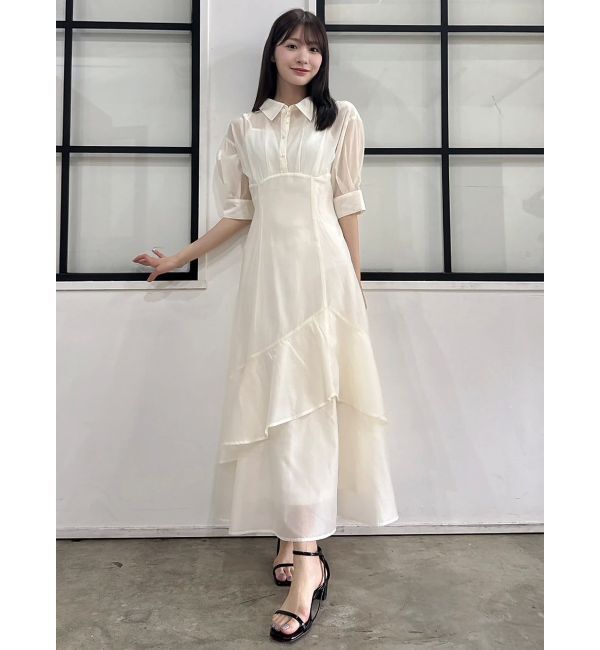 dazzlin「レイヤードシャツドッキングワンピース」|ワンピース|