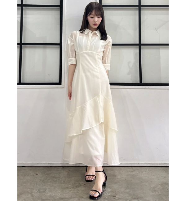 dazzlin「レイヤードシャツドッキングワンピース」|ワンピース|